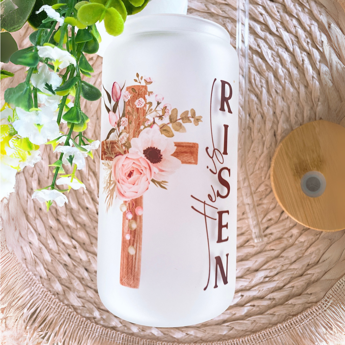 He is Risen (Side) print Tumbler