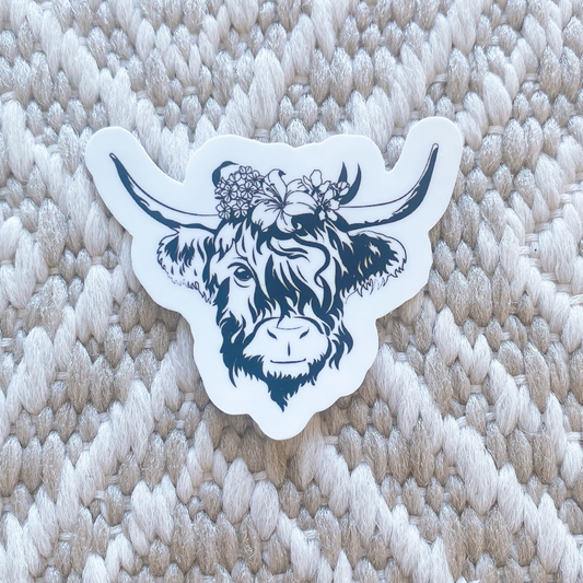 Highland Cow Sticker 2