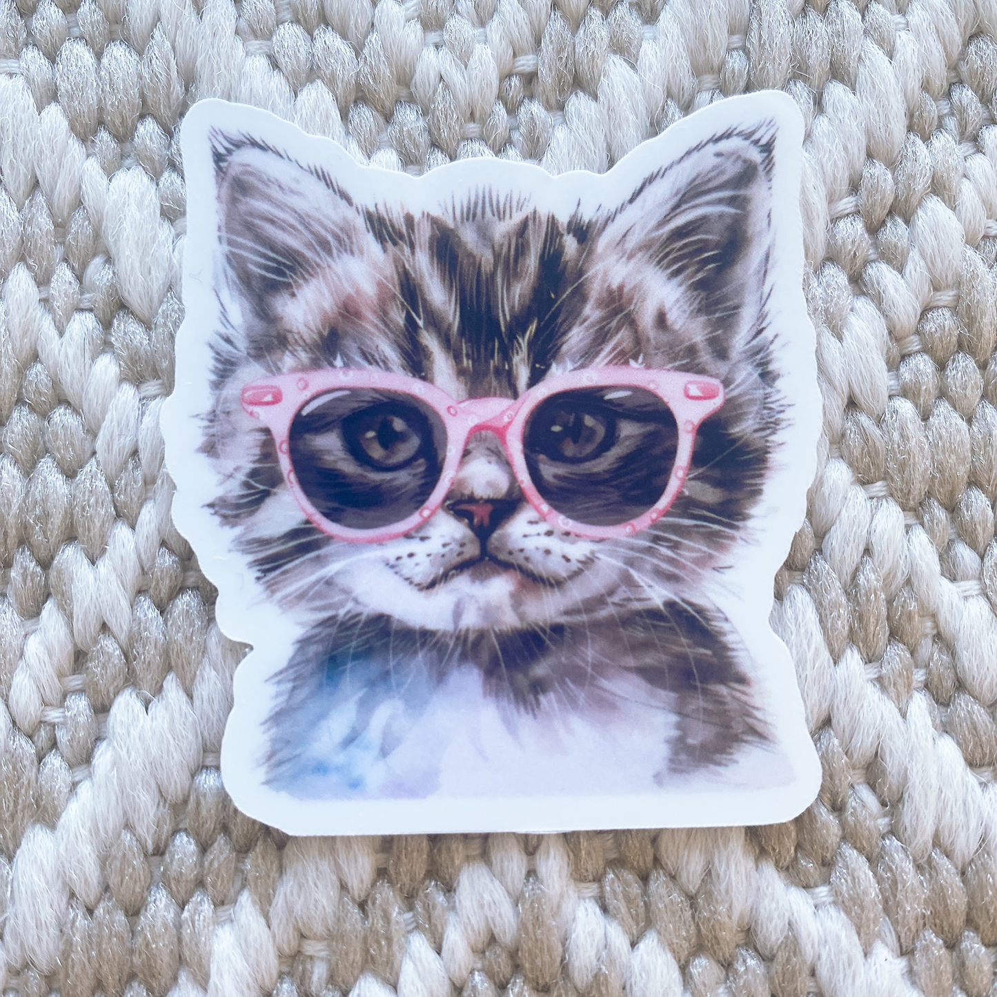 Cat & Glasses Sticker 2